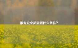 報考安全員需要什么條件？