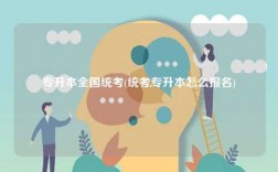 專(zhuān)升本全國(guó)統(tǒng)考(統(tǒng)考專(zhuān)升本怎么報(bào)名)