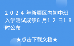 2024年新疆內(nèi)初班考試成績(jī)幾天出來(lái)