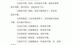 形容連續(xù)不斷的成語