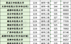全國中醫藥大學分數線