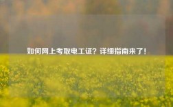 如何網(wǎng)上考取電工證？詳細指南來了！
