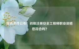 報名條件公布！初級注冊安全工程師職業資格您符合嗎？