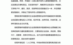 宏觀環境分析怎么寫