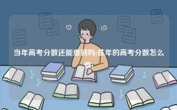 當(dāng)年高考分?jǐn)?shù)還能查到嗎(往年的高考分?jǐn)?shù)怎么查)