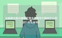 法赫德法國石油和礦物大學(xué)相當(dāng)于國內(nèi)什么檔次？什么水平？
