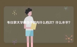 韋仕敦大學(xué)相當(dāng)于國內(nèi)什么檔次？什么水平？