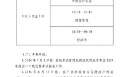 2024年中級會計考試時間