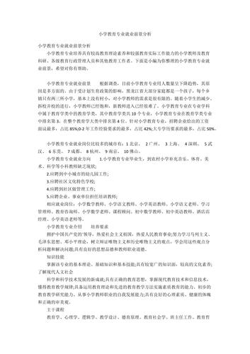 小學教育就業方向和前景-圖1