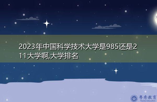 中國科學(xué)技術(shù)大學(xué)是985還是211-圖1