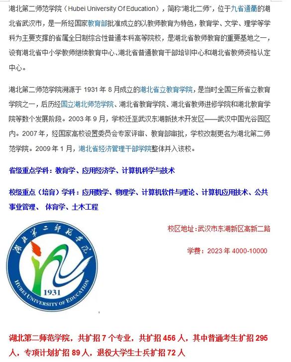 湖北第二師范學院專升本-圖1