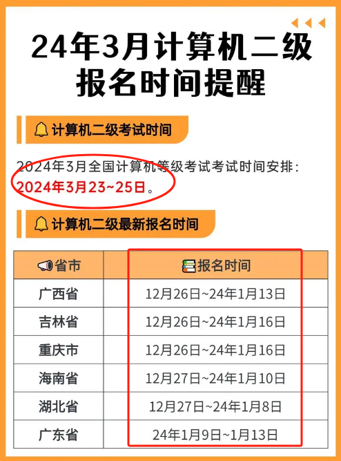計算機二級考試時間定了嗎？報名何時開始？-圖1