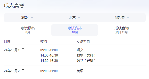 2025成人高考考試時(shí)間安排 考完多久出成績-圖1