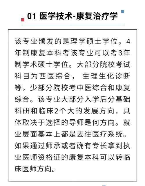 康復(fù)治療學(xué)考研可以跨考什么專業(yè)-圖1