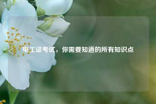 電工證考試，你需要知道的所有知識點(diǎn)-圖1