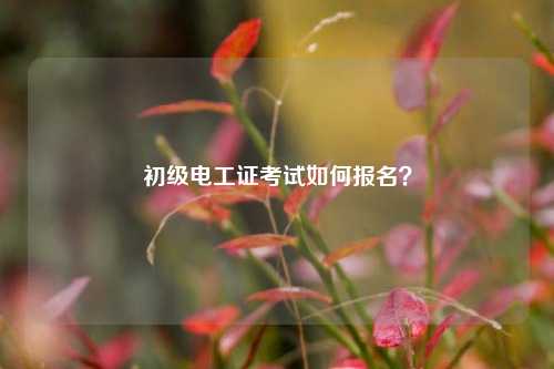 初級電工證考試如何報名？-圖1
