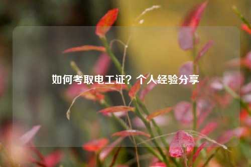 如何考取電工證？個(gè)人經(jīng)驗(yàn)分享-圖1
