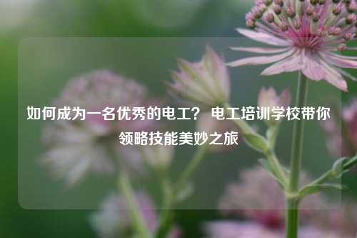 如何成為一名優(yōu)秀的電工？ 電工培訓學校帶你領略技能美妙之旅-圖1