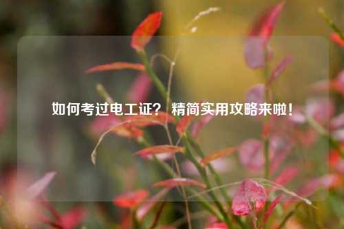 如何考過電工證？ 精簡實用攻略來啦！-圖1