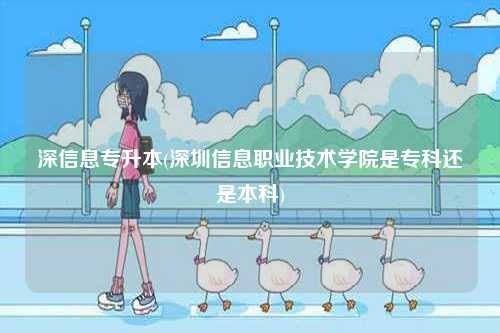 深信息專升本(深圳信息職業(yè)技術(shù)學院是?？七€是本科)-圖1